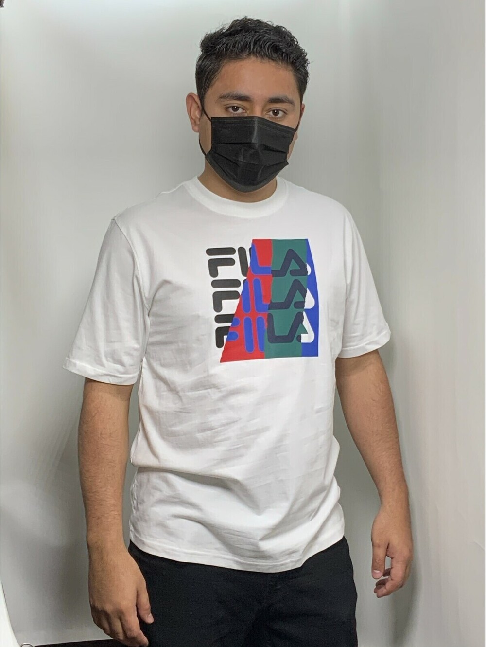 Men's Fila White Short Sleeve Tee Shirt